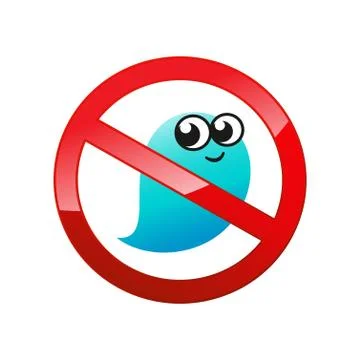 Prohibition sign for ghosts Stock Illustration