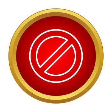 Prohibition sign icon representing stop and forbidden concepts Stock Illustration