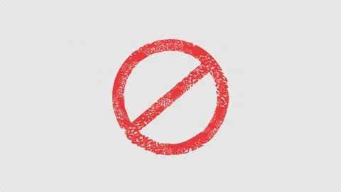 Prohibition Sign Stop Restriction and Refusal Rejection Verification Stock Footage 344275633