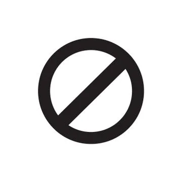 Prohibition sign, web icon. vector design Stock Illustration