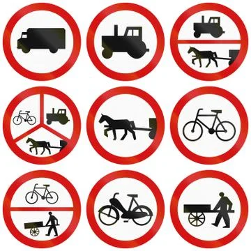 Prohibition Signs In Poland Illustrazione stock
