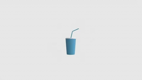 Prohibition Soft drink red warning sign concept 3d animation video with alp.. Stock Footage 303051553