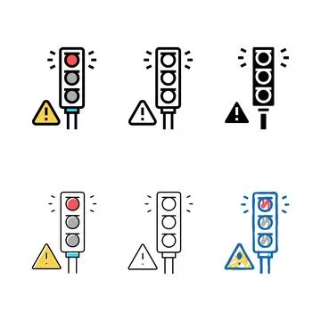 Prohibition traffic clean light for safe children color icon vector Illustrazione stock