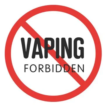 Prohibitory sign vaping Stock Illustration