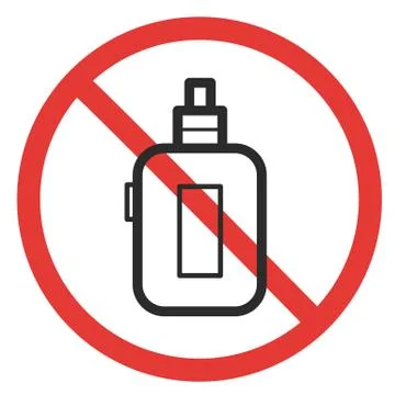 Prohibitory sign vaping Stock Illustration