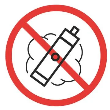 Prohibitory sign vaping Stock Illustration