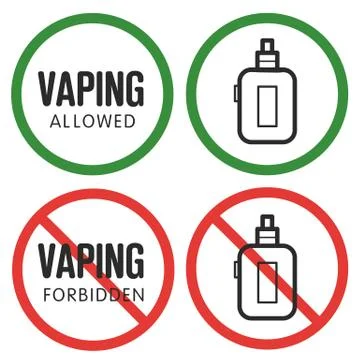 Prohibitory sign vaping Stock Illustration