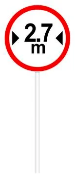 Prohibitory traffic sign - Limiting width Stock Illustration