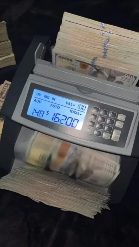 Project 03-19(26) Full HD 1080p MEDIUM FR30 money counter counting money Stock Footage 304521786