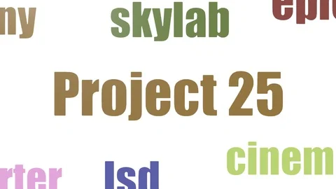 Project 25 Tag Cloud Animated Isolated Stock Footage 103671500