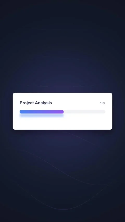 Project Analysis Progress Bar Loading Animation - Business Data Visualization Stock Footage 348814151