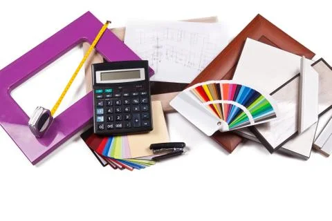 Project and design of the kitchen to order Stock Photos