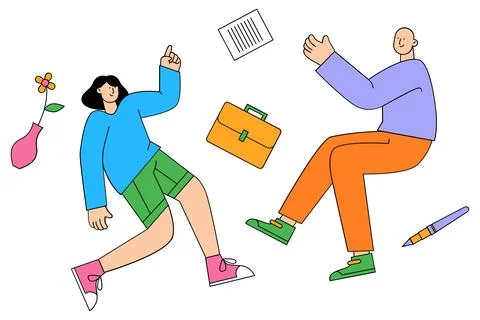 Project and Team Management Process Illustration Stock Illustration