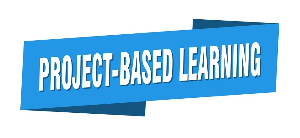 Project-based learning banner template. project-based learning ribbon label s 스톡 일러스트