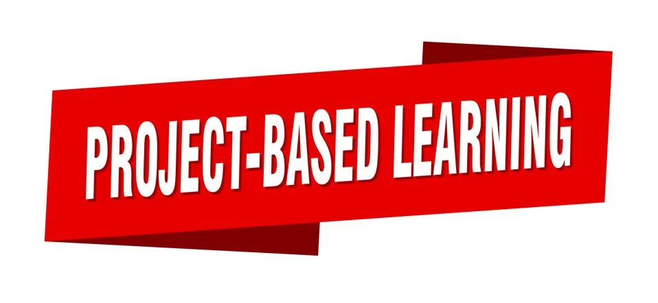 Project-based learning banner template. project-based learning ribbon label s 스톡 일러스트