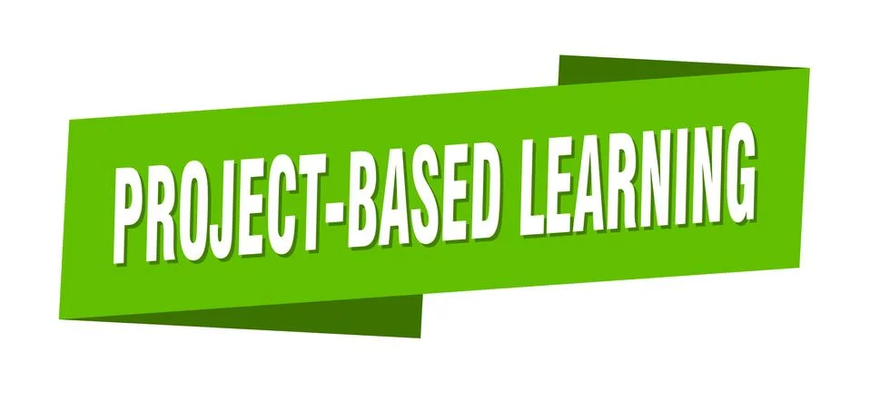 Project-based learning banner template. project-based learning ribbon label s 스톡 일러스트