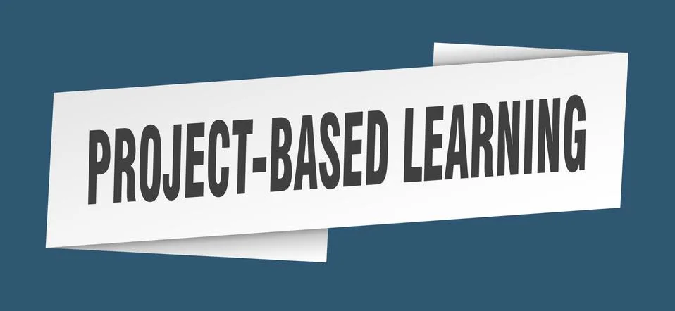 Project-based learning banner template. project-based learning ribbon label s 스톡 일러스트
