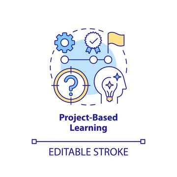 Project based learning concept icon Stock-Illustration
