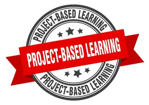 Project-based learning label. project-based learninground band sign. project- 스톡 일러스트
