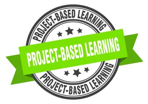 Project-based learning label. project-based learninground band sign. project- 스톡 일러스트