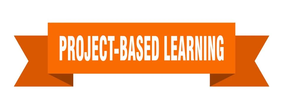 Project-based learning ribbon. project-based learning paper band banner sign 스톡 일러스트