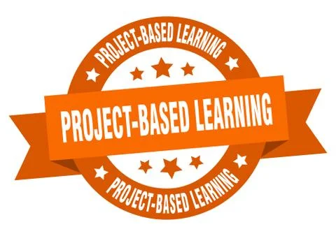 Project-based learning round ribbon isolated label. project-based learning si 스톡 일러스트