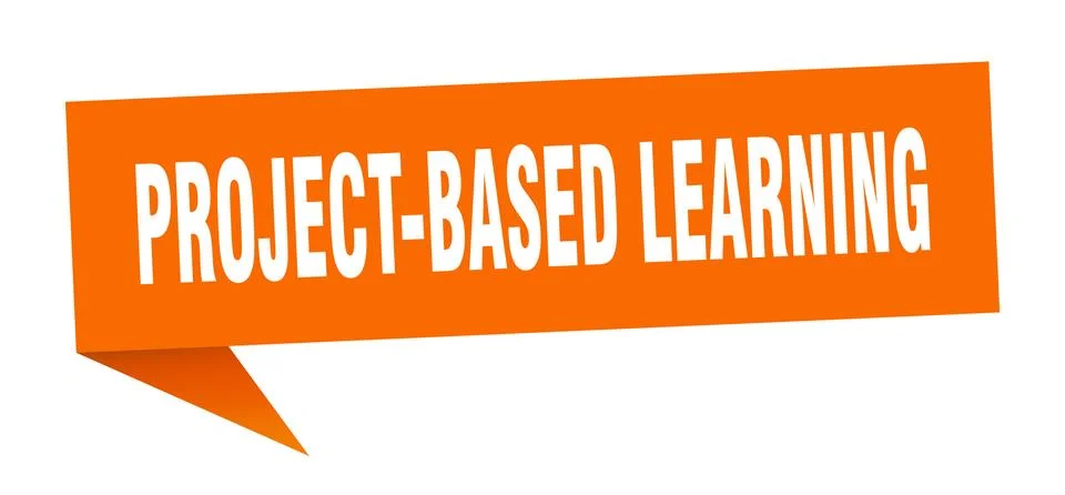 Project-based learning speech bubble. project-based learning ribbon sign. pro 스톡 일러스트