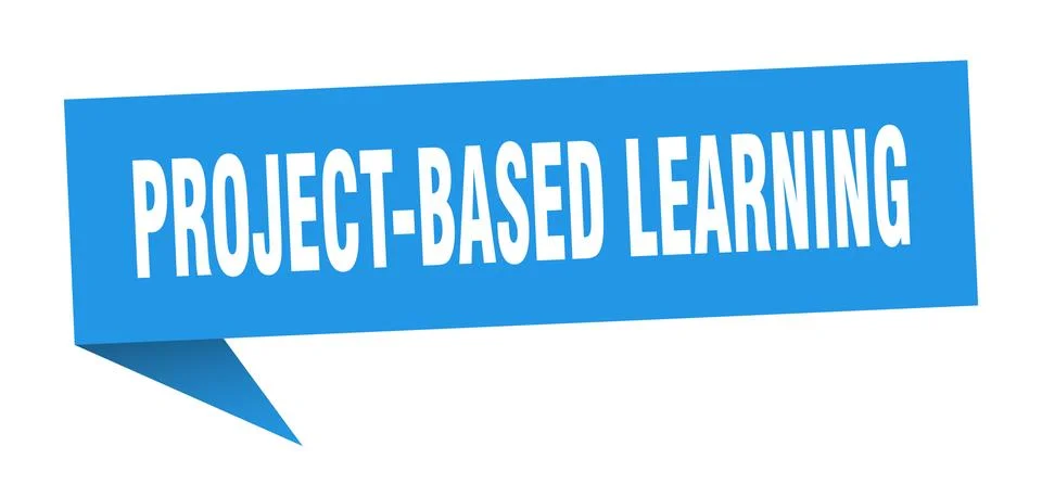 Project-based learning speech bubble. project-based learning ribbon sign. pro 스톡 일러스트