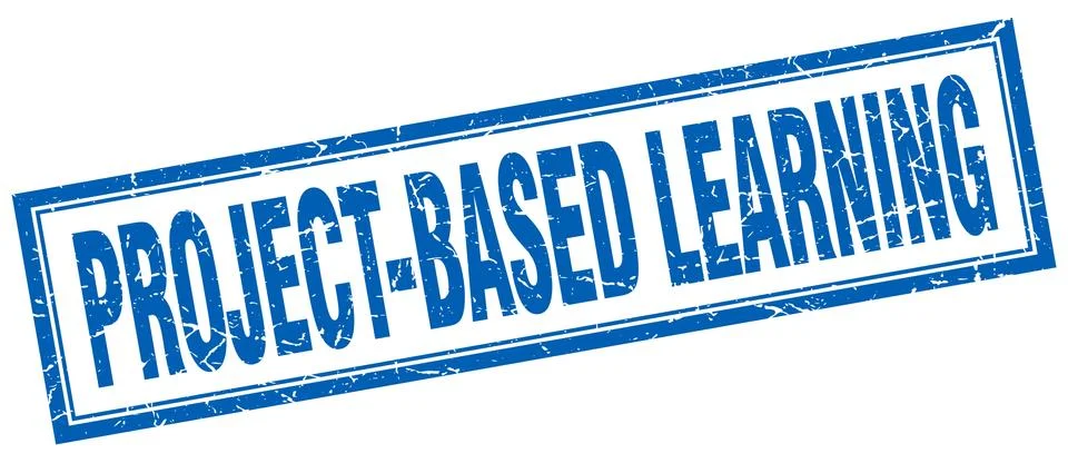 Project-based learning square stamp 스톡 일러스트
