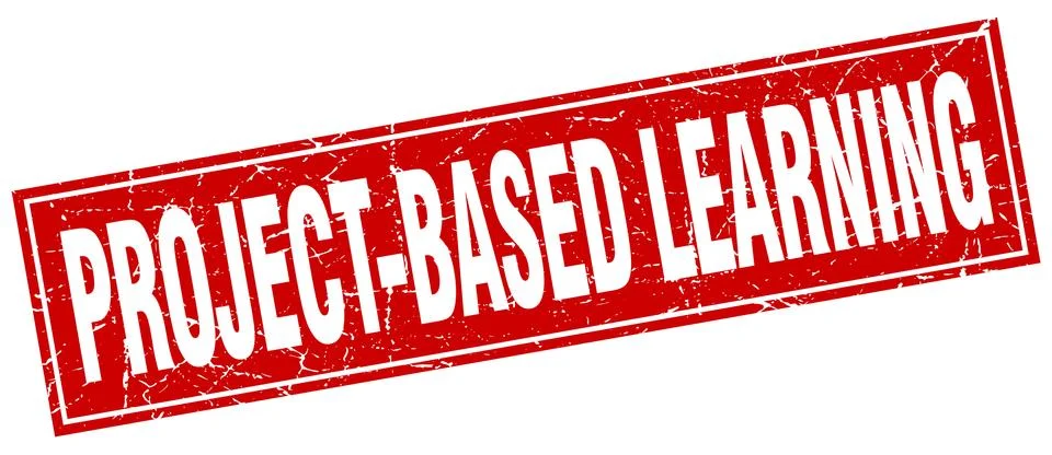 Project-based learning square stamp 스톡 일러스트