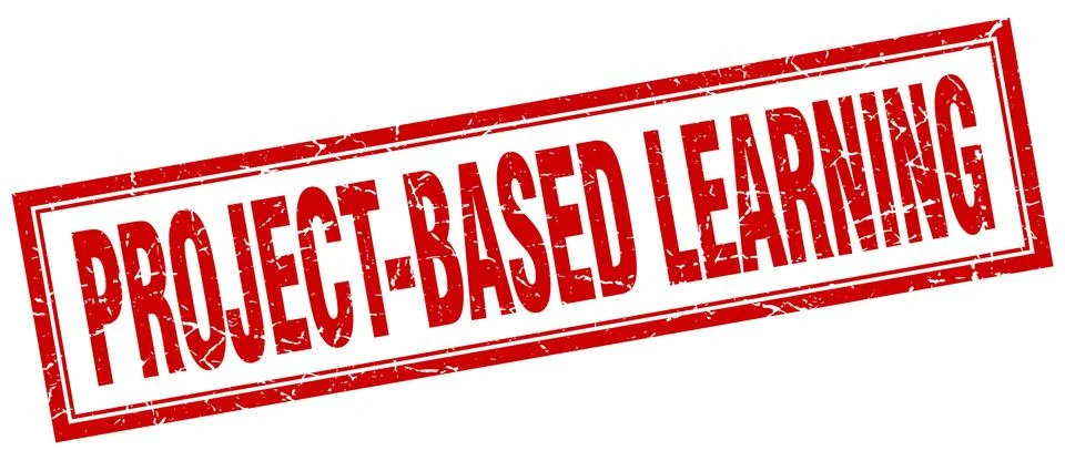 Project-based learning square stamp 스톡 일러스트