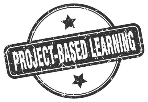 Project-based learning stamp. project-based learning round vintage grunge sig 스톡 일러스트