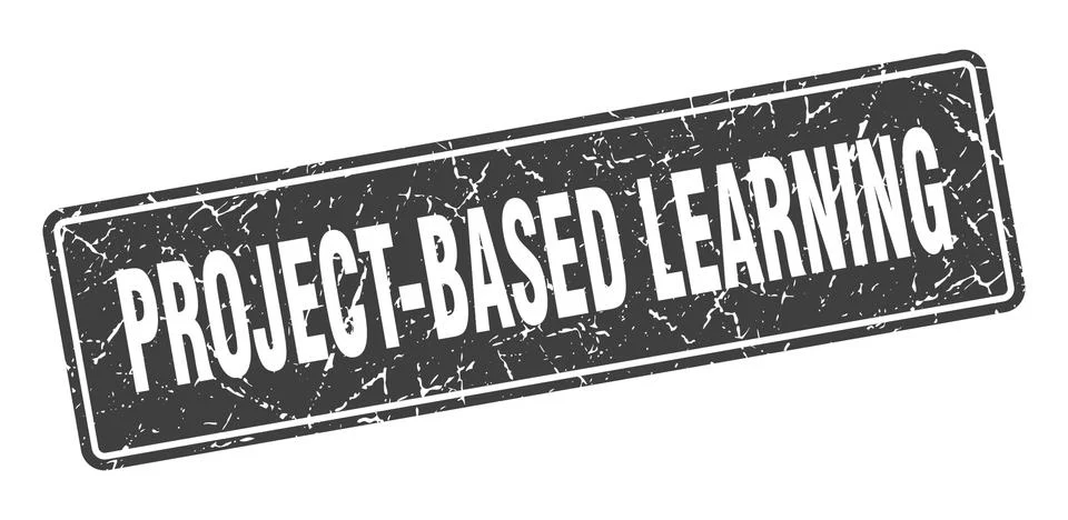 Project-based learning stamp. project-based learning vintage black label. Sig 스톡 일러스트