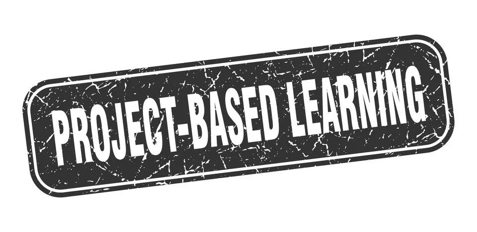 Project-based learning stamp. project-based learning square grungy black sign 스톡 일러스트