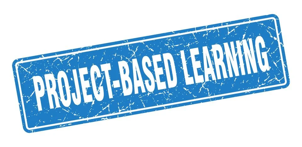 Project-based learning stamp. project-based learning vintage blue label. Sign 스톡 일러스트