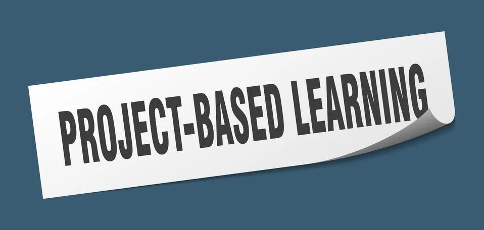 Project-based learning sticker. project-based learning square sign. project-b 스톡 일러스트