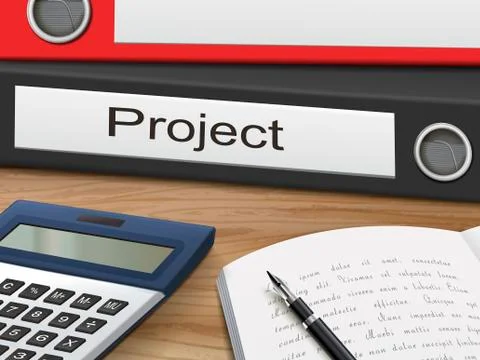 Project on binders Stock Illustration