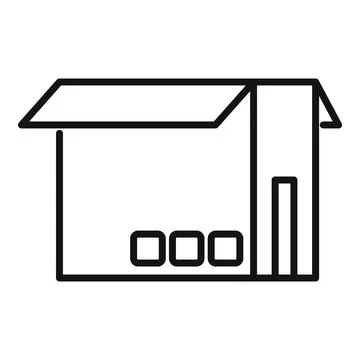 Project box icon outline vector. Storage box 스톡 일러스트