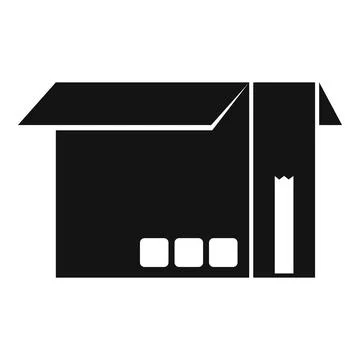 Project box icon simple . Storage box 库存插图