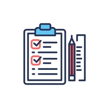 Project Briefing - modern vector line design icon. Stock Illustration