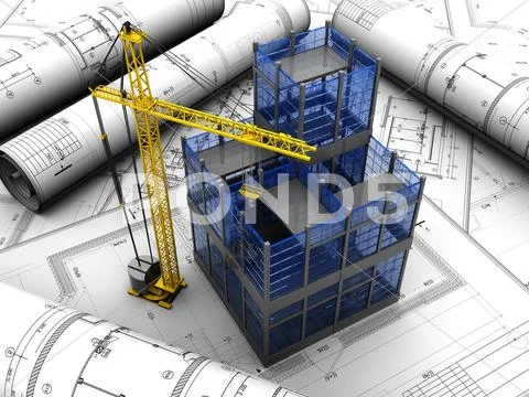 Project of building Stock Illustration