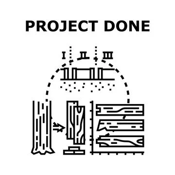 Project building from raw materials development Stock Illustration