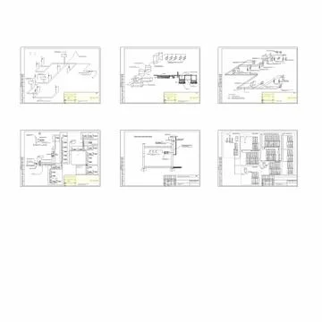 Project of car wash complex, auto service station engineering netw Stock Illustration
