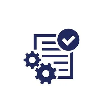 Project complete icon on white Stock Illustration
