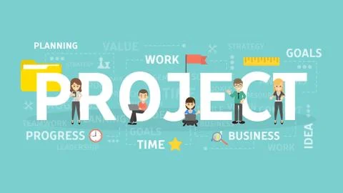 Project concept illustration. Stock Illustration