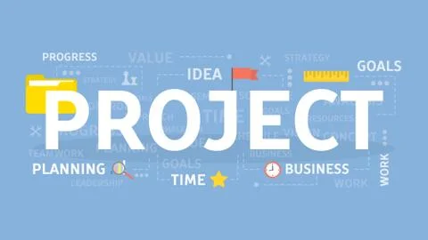 Project concept illustration. 스톡 일러스트