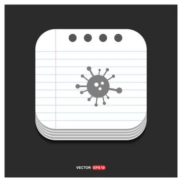 Project Connection Icon Gray icon on Notepad Style template Vector EPS 10 Fre Illustrazione stock
