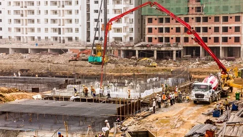 Project construction site in Ho Chi Minh City, Vietnam time lapse Stock Footage 116870762