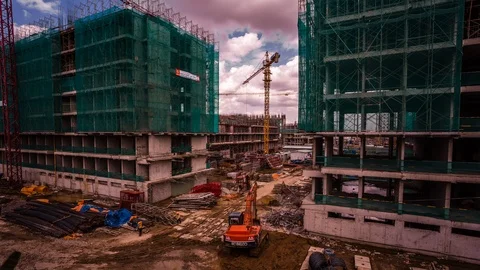 Project construction site in Ho Chi Minh City, Vietnam time lapse Vídeo Stock 116879268