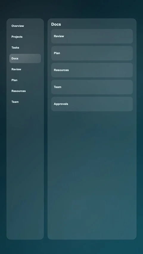 Project Control Panel Premium Gradient SaaS Interface Vertical Animation Stock Footage 345154463